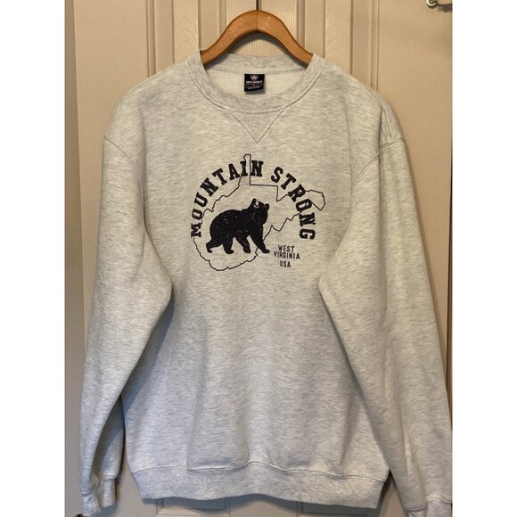 Mountain Strong Gary Men's L Sweatshirt West Virginia USA Top Of the World - Picture 3 of 6